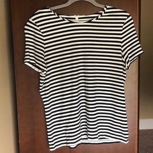 Talbots Short Sleeve Striped Shirt